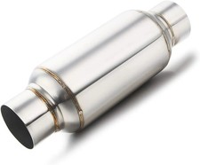 LCGP 2.5'' Inlet  Outlet Universal Muffler, 11.5'' Overall Length Stainless Ste