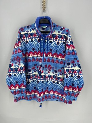 Vintage Diadora Blue Fleece Jacket 1/3 zip mens size M