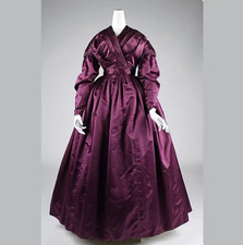 Victorian Civil War Ball Gown Retro Elegant Daywear Purple Princess Dress