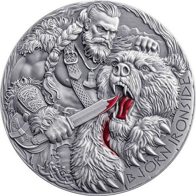 2025 Cameroon Björn Ironside The Way to Valhalla 2 oz Antique finish Silver Coin