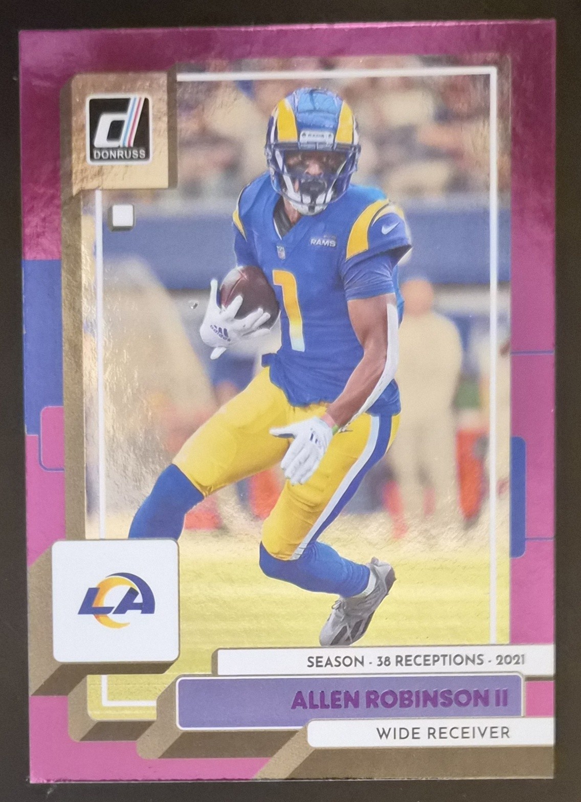 Allen Robinson NUMBERED TO 38 PURPLE Prizm 2022 Panini Donruss Season Stat Line 