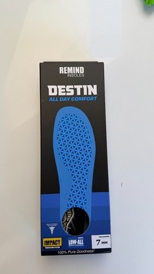 Remind Insoles Destin 7MM Low All Arch Insoles Size 12-12.5