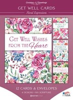 Warner Press Card-Boxed-Floral Expressions Assorted Get Well (Niv) (Box Of 12)