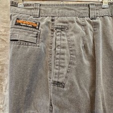 VTG Bugle Boy Pants Mens 34M Army Grey Desert Patrol Cargo Military Skater Bagg