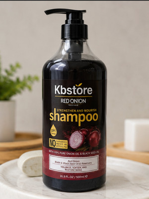 KBstore Red Onion Shampoo Black Seed Oil Rosemary Nourishing Thick Hair 500ml