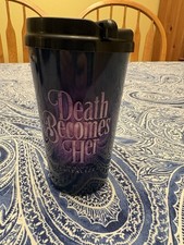 DEATH BECOMES HER BROADWAY MUSICAL SIPPY CUP SOUVENIR TALL BLACK PLASTIC LID