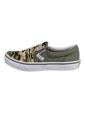 Vans Niños Pintado Camuflaje Verde Zapatilla Deportiva Sin Cordones Lona Zapato Niños Talla 2