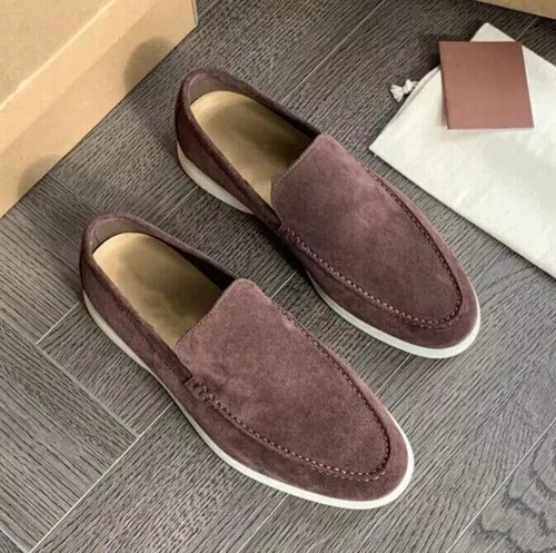 Mocassini uomo moda classici scamosciati slip-on piatti casual pigri scarpe da guida - Foto 20 di 35