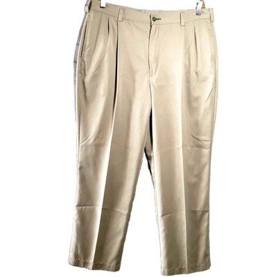 Tommy Hilfiger Mens Pants 38x30 Pleated Tailored Trouser Classic Work Golf Vaca 