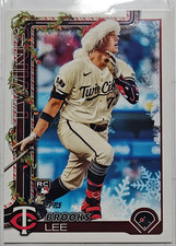 Topps Holiday 2025 Brooks Lee Rookie Base #H13 Minnesota Twins Baseball Card. rookie card picture