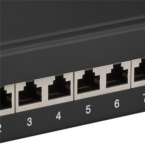 10x 10'' Panel krosowy, 12 portów, CAT 6; PANEL KROSOWY SIECIOWY CAT6 12 PORTÓW (10') STP BL - Zdjęcie 4 z 5