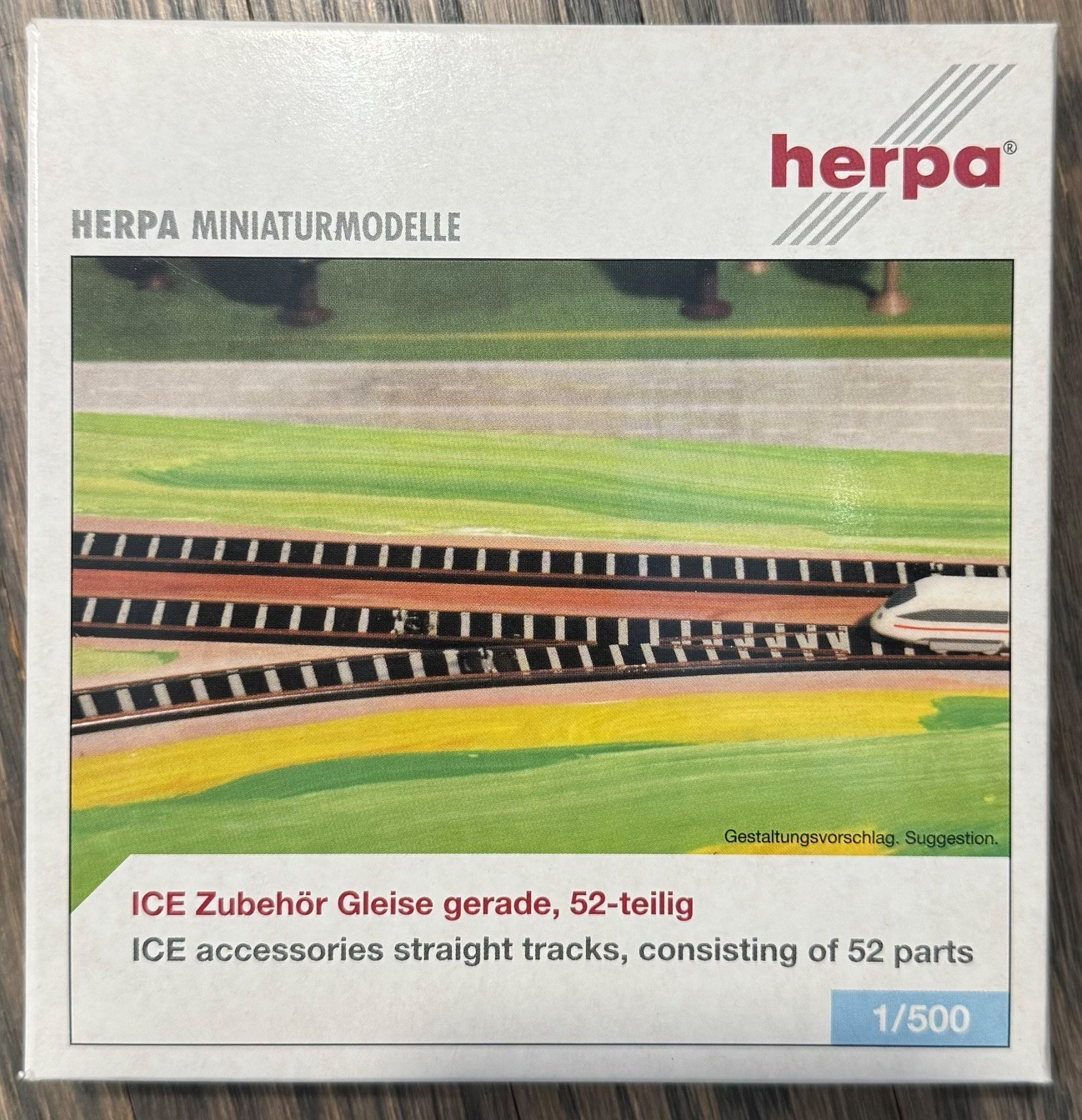 Herpa 520232 ICE Straight Tracks 1:500 52-Part Set