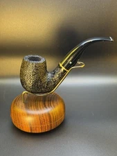 Vintage Wessex NOS Unsmoked XL120 Rusticated Bent Billiard Tobacco Pipe #6