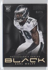 2013 Panini Black Rookie Platinum 17/25 Earl Wolff #137 0f6