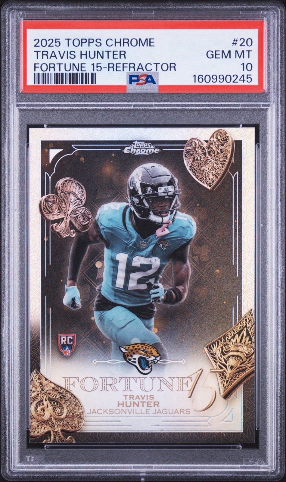 Travis Hunter Topps Chrome Fortune 15 #20 Base