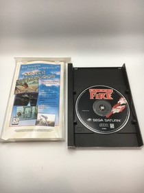 Sega Saturn 1996 - Black Fire w/ Box & Manual (Works)