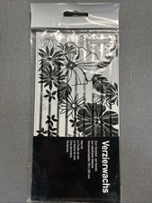 Verzierwachs Wachsplatte Schwarz Silber Blumenmuster Kerzengestaltung