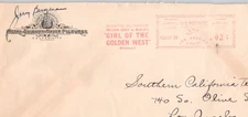 1938 Metro Goldwyn Mayer Pictures Girl of the Golden West  Postal Cover