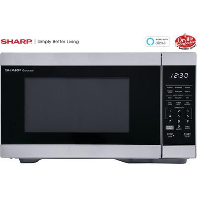 Sharp ZSMC1169KS 1.1 Cf Smart Countertop Microwave Oven Orville Redenbacher's