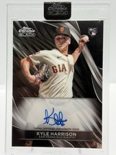 2024 Topps Chrome Black - Autographs Kyle Harrison #CBA-KHAR Encased Auto