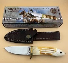 Chipaway Classics Buck Tail Classic Second Cut Bone Bowie w/Sheath CW-108SC