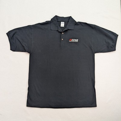 Echo Outdoor Power Equipment Men's Polo Shirt Size XL Black Short Sleeve