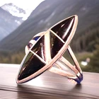 Sterling Silver  925 Onyx vintage Native American Ring Marked Sterling & signed