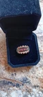 Vtg Sterling Silver & 12K Black Hills Gold Ruby Ring Sz 6.5
