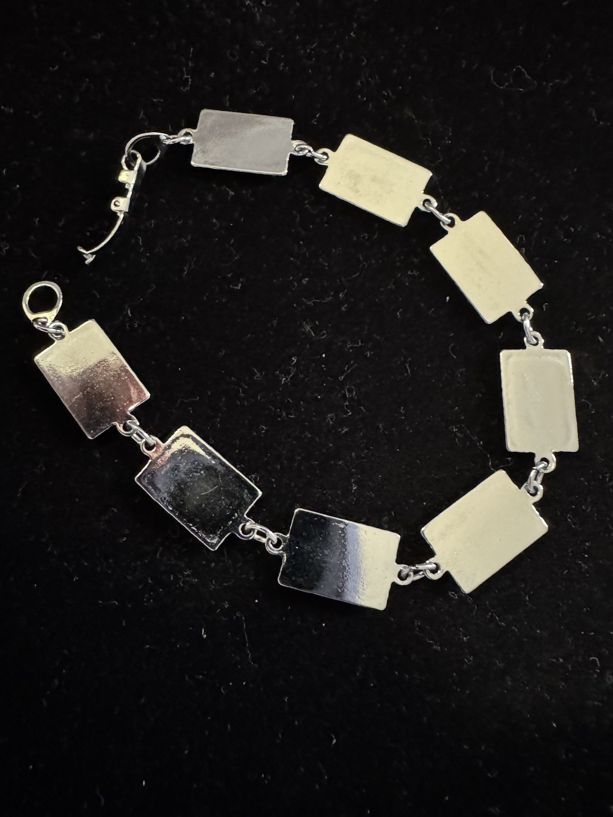 Multicolor Rectangular Faux Shell Bracelet - image 2
