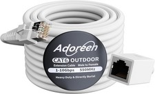 Cat6 Outdoor Ethernet Extension Cable 50ft White UV Resistant