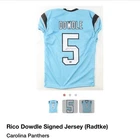 Rico Dowdle Signed/Autographed Carolina Panthers #5 Football Jersey, COA/Auth.
