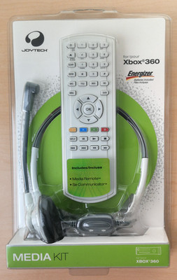 NEW Joytech Xbox 360 Media Kit w/ Remote & Se Communicator Headset SEALED (READ)