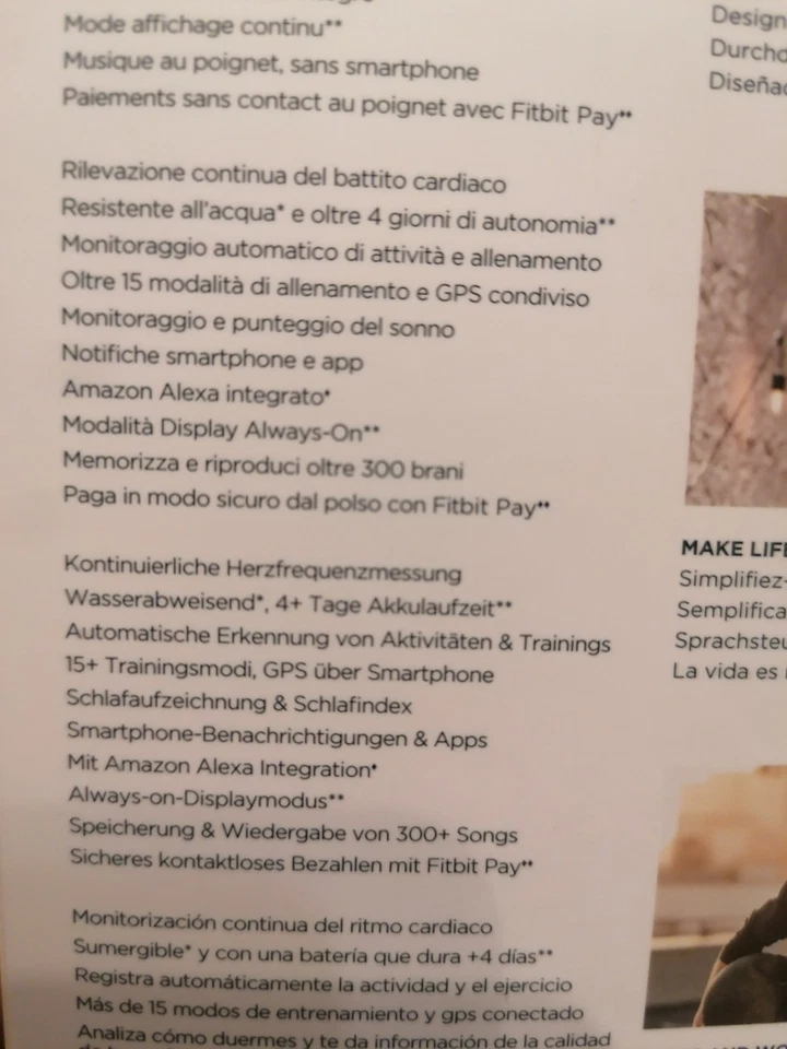 Fitbit Versa 2 Smartwatch, Roségold/inkl. Ladekabel / ohne Original Armband - Bild 2 von 4