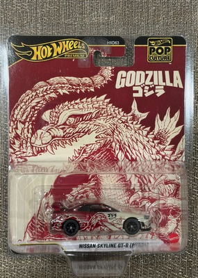 #ad 2025 Hot Wheels Pop Culture Godzilla Nissan Skyline GT R BNR34 Free Shipping $34.88
