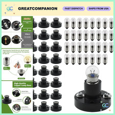 Mini E10 Screw Bulbs  Socket Base Kit - Ideal for DIY Projects  Lighting Solut
