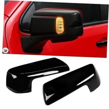 Compatible with Chevy Silverado 1500 GMC Sierra 1500 Mirror Cover Glossy Black