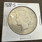 Peace Silver Dollar 1928-S - 90% Silver - Rare! San Francisco Mint - Lot A