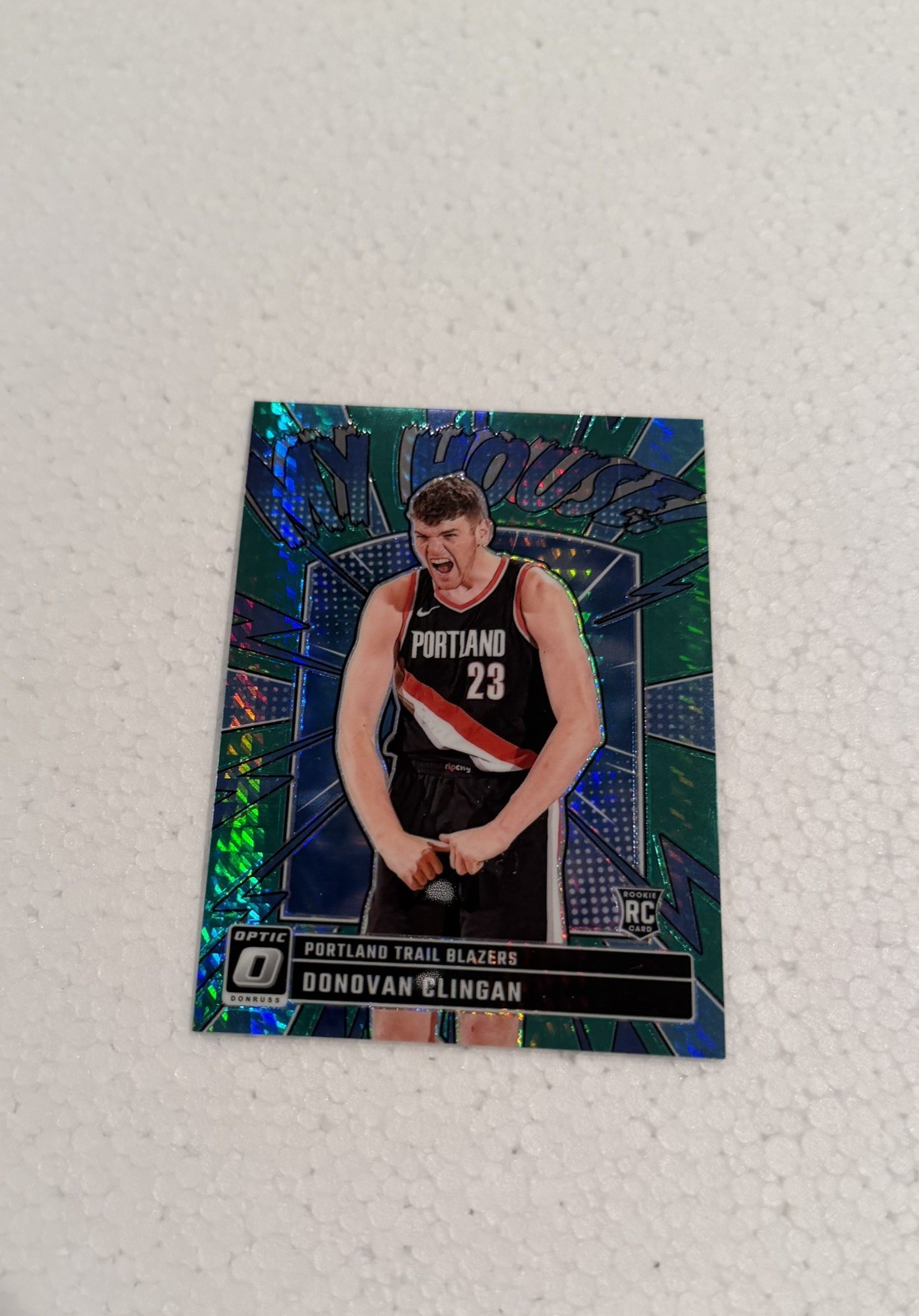 Donovan Clingan 2024 Donruss Optic #1 My House Green Hyper /249 Rookie RC