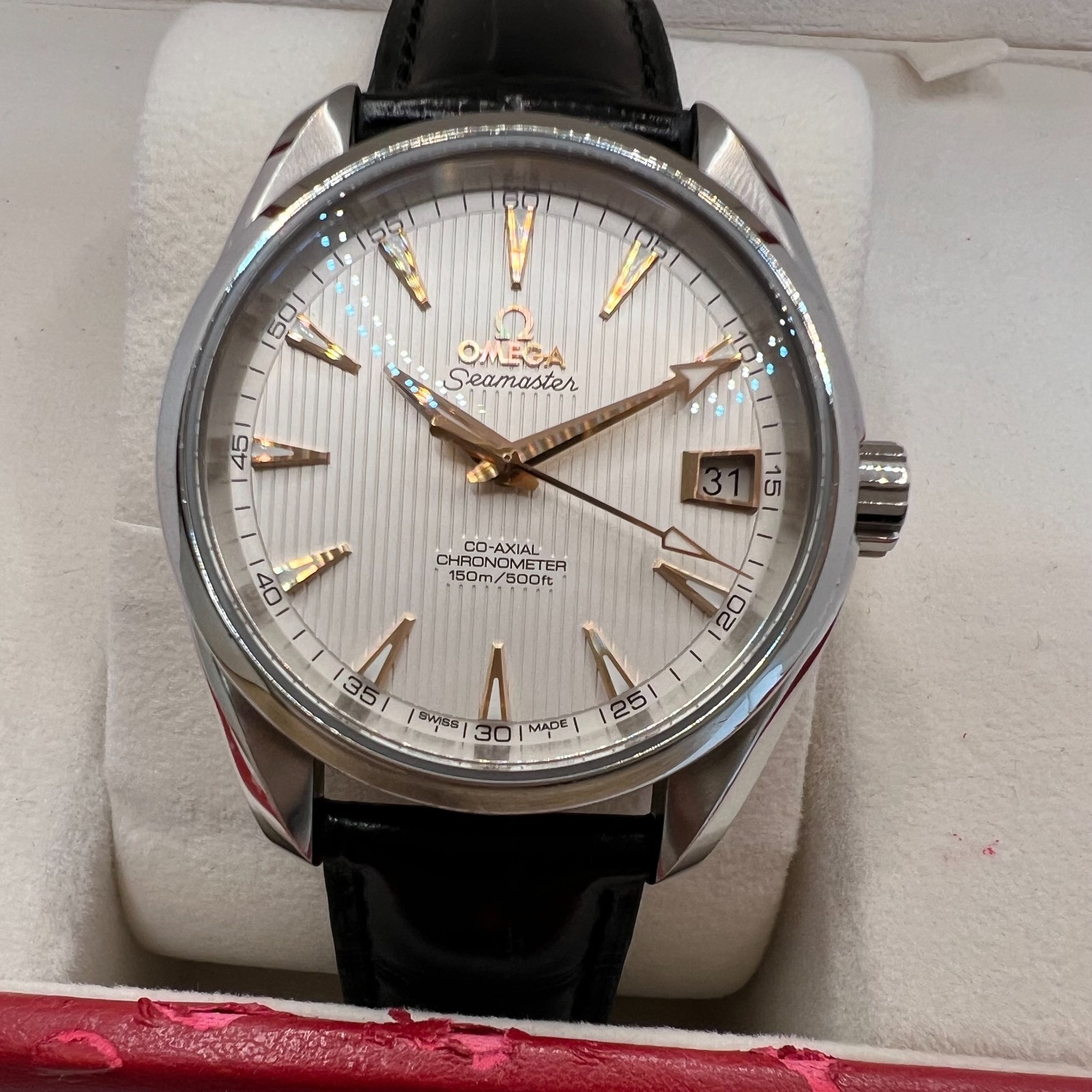 Omega Seamaster Aqua Terra Ref. 231.13.39.21.02.002 Silver Dial Box Warranty image 3