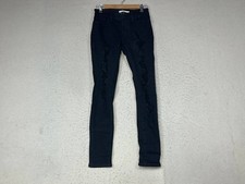 Levi's 711 SKINNY Womens Size 26 Black Mid Rise Jeans Denim Pants