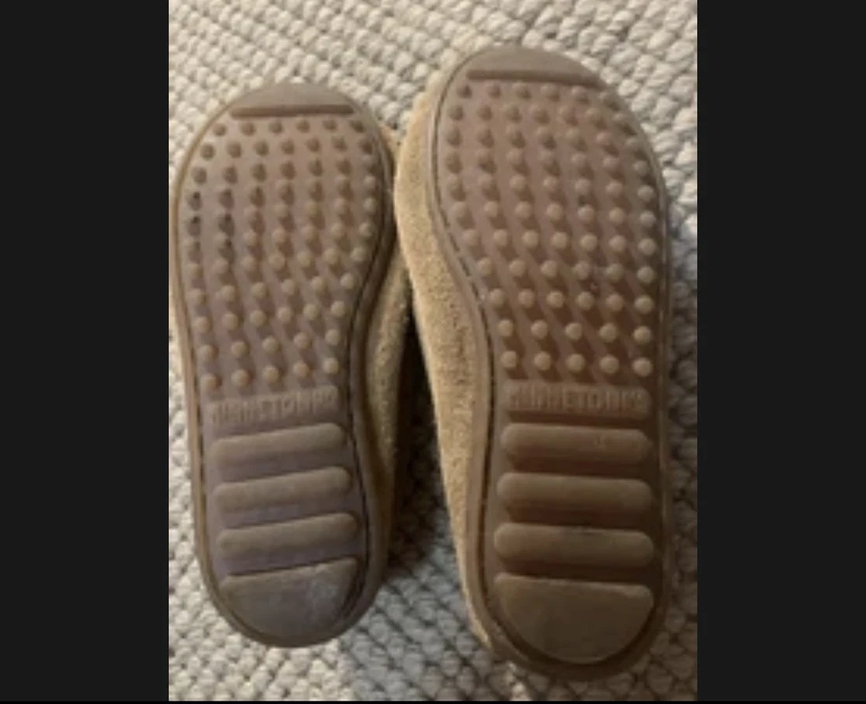 Мокасины Minnetonka для детей ясельного возраста 12 мягкая кожа с бисером унисекс обувь для мальчика девочки - Изображение 2 из 3