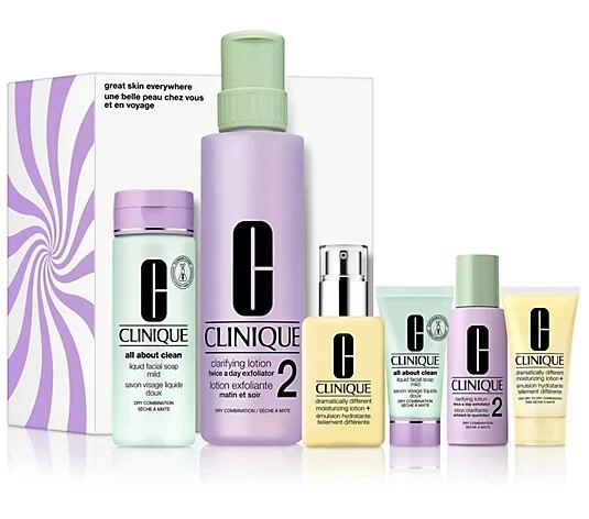 Clinique Great Skin Everywhere 3-Step Set For Dry combination Skin (Types 1 2)