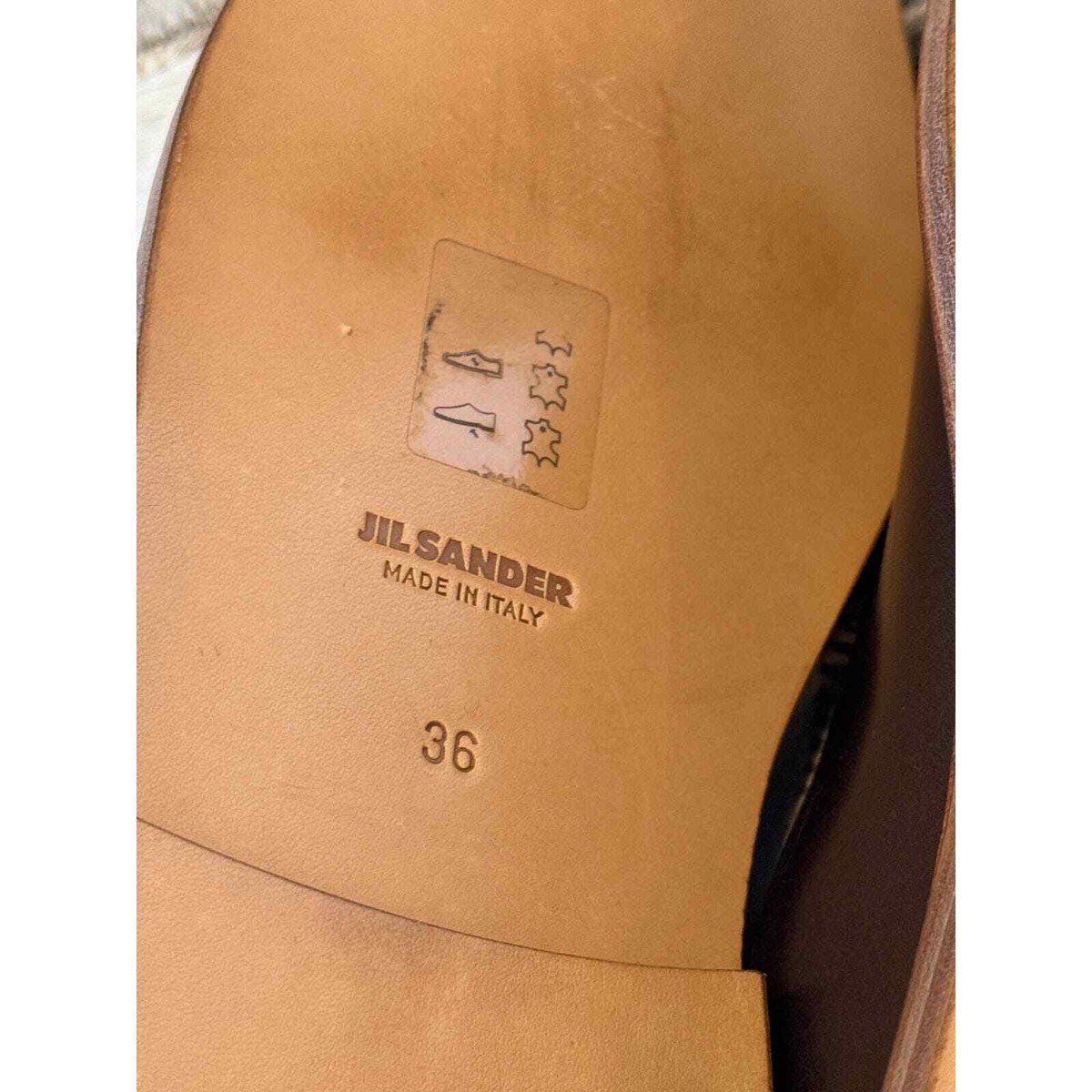 Jil Sander Studded Leather Belt Made In Italy Size 36/90 Taupe Punk Minimalist Jil Sander Brown Studded Ballet Flats With Anklet | eBay main image 2