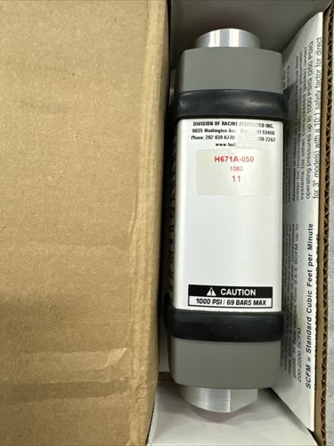 HEDLAND H671A-050 Mechanical Flowmeter Air and Compressed Gas Meter 1000PSI 69BA - Picture 2 of 2