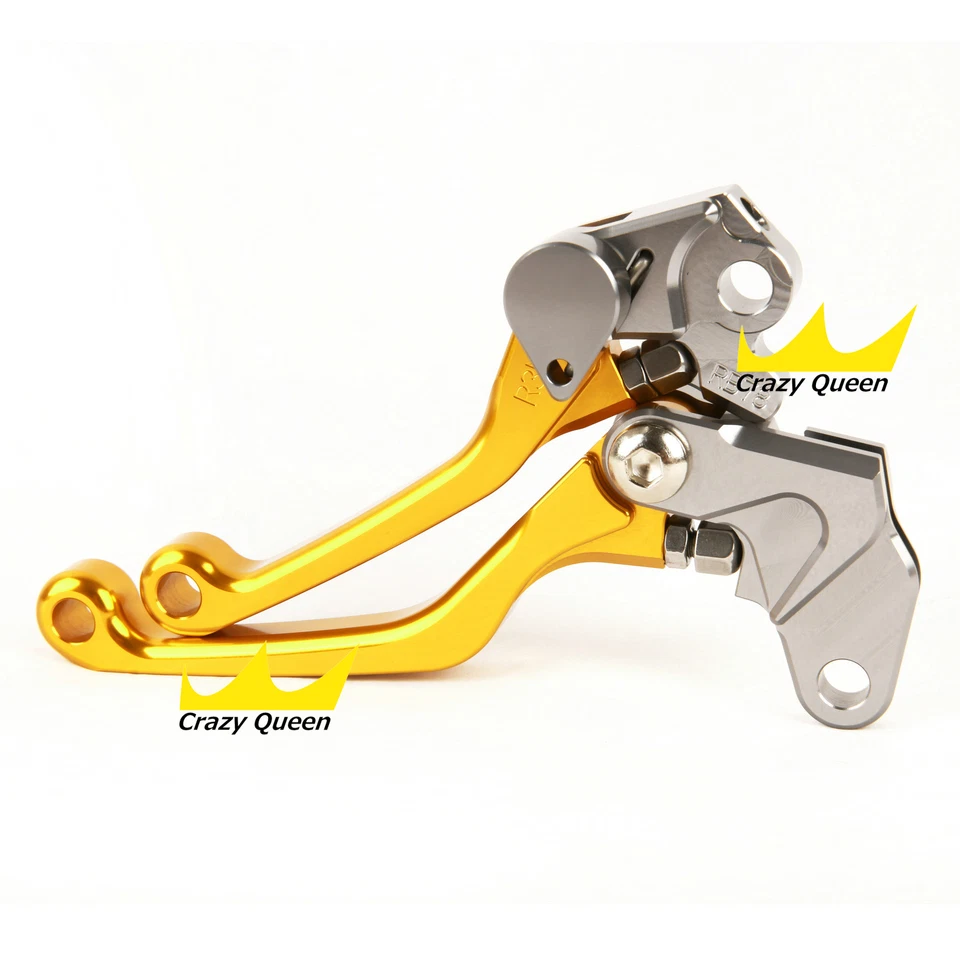 For Suzuki RM125 250 1996-2003 CNC Dirt Pit Bike Pivot Brake Clutch Levers Gold Foto 3 de 4