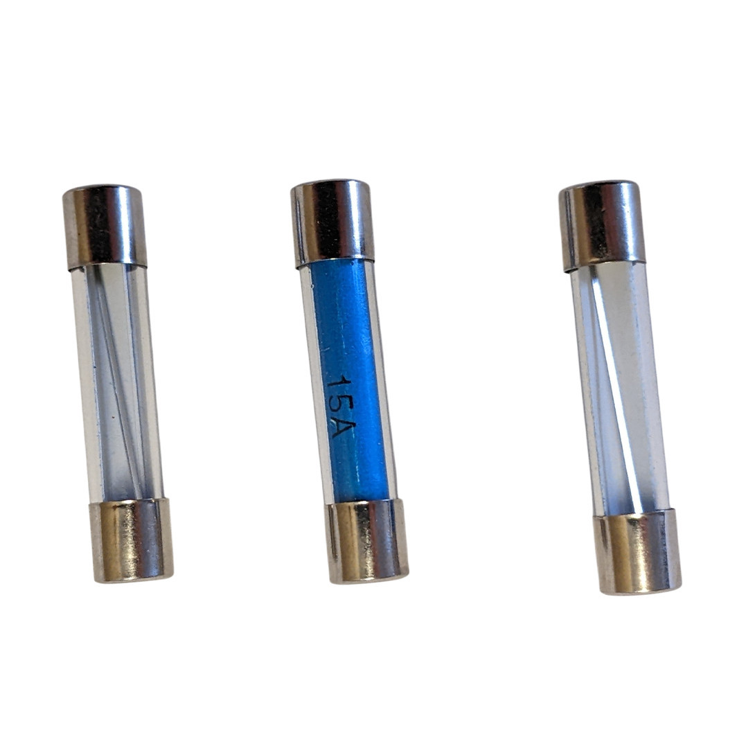 32mm 15 amp Cartridge Fuses W4 - Pack of 3