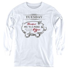 Supernatural Kids Long Sleeve Pig in a Poke White