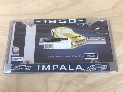 1958 Chevrolet Chevy Impala License Plate Frame Chrome Restoration Part 2004