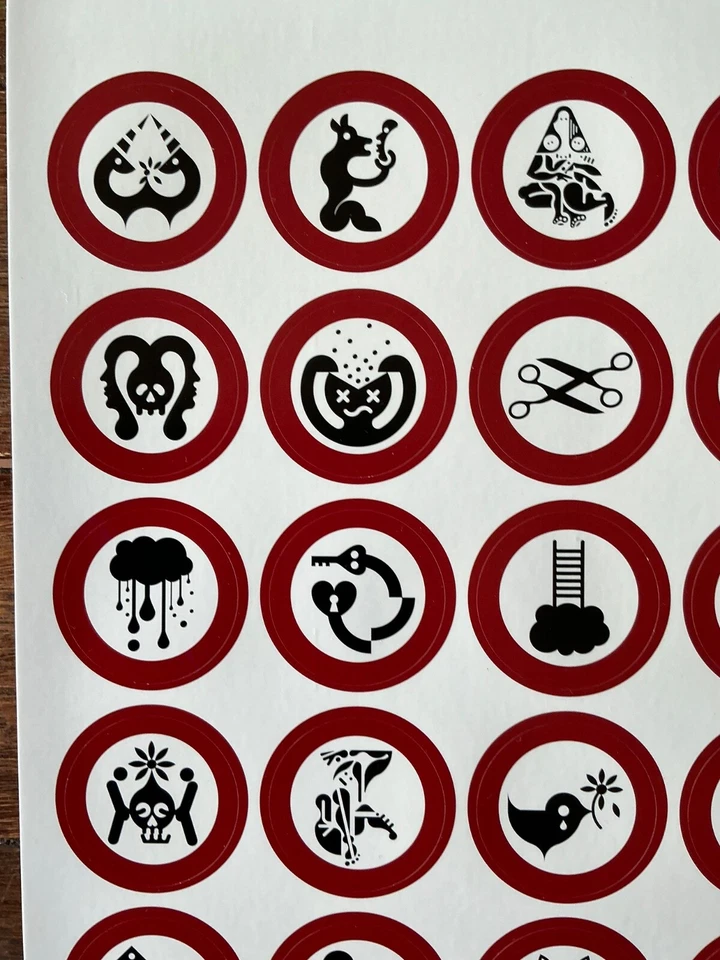 Ryan McGinness, Kenzo Minami + Tara McPherson + Neckface + Art Sticker Sheet - Image 3 of 4