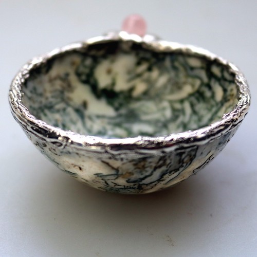 Rare & unique English novelty solid silver & hardstone Stirrup Cup / Vessel 1995 - Picture 7 of 9